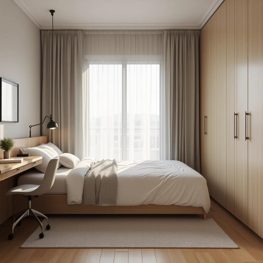 Modern furnished bedroom